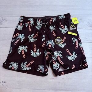 Art Class boys neon palm tree black swim shorts size 8 NEW